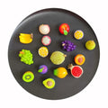 100PCS Cute Miniature Doll House Accessories Mini Artificial Fruit Vegetable Resin Food Simulation Toys Apple Avocado Banana