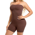 Custom Logo Shaping Body Shaper Mid Thigh Strapless Shortie Bodysuit Perfect Under Any Outfit Tube Shapewear Bodysuit