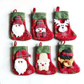 Many Types Cute Santa Snowman Deer Christmas Hanging Stocking Hanging Ornament Socks for Christmas Holiday Party Decoration