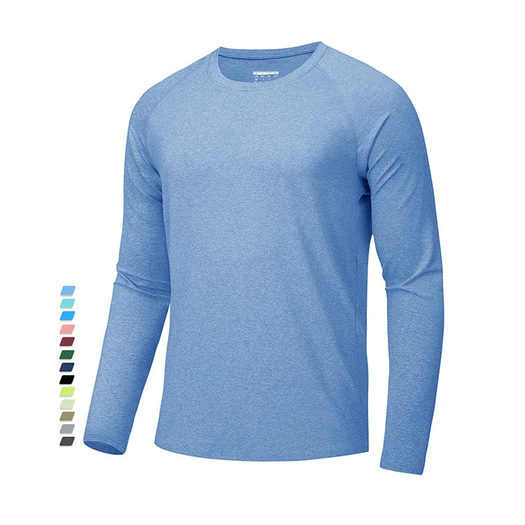 UPF50 Sun Protection Long Sleeve Shirts for Men & High Quality Quick Dry Shirts Outdoor Hiking