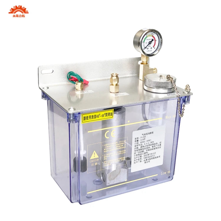 Pneumatic Volumetric Lubricator 2 Liter Piston Pump Pneumatic Automatic Pressure Relief for Textile Machinery Lubrication System