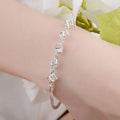 Cubic Zirconia Elegant Platinum Plated Copper Alloy Square Women Jewelry White Zircon Magic Cubic Jewelry Bracelet for Women