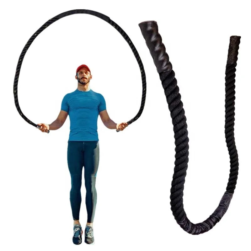 Gym 25mm Exercise Custom Logo Muscle Power Training 25 mm Weight Thick Big Jumping Weighted Heavy Fitness Battle Jump Rope