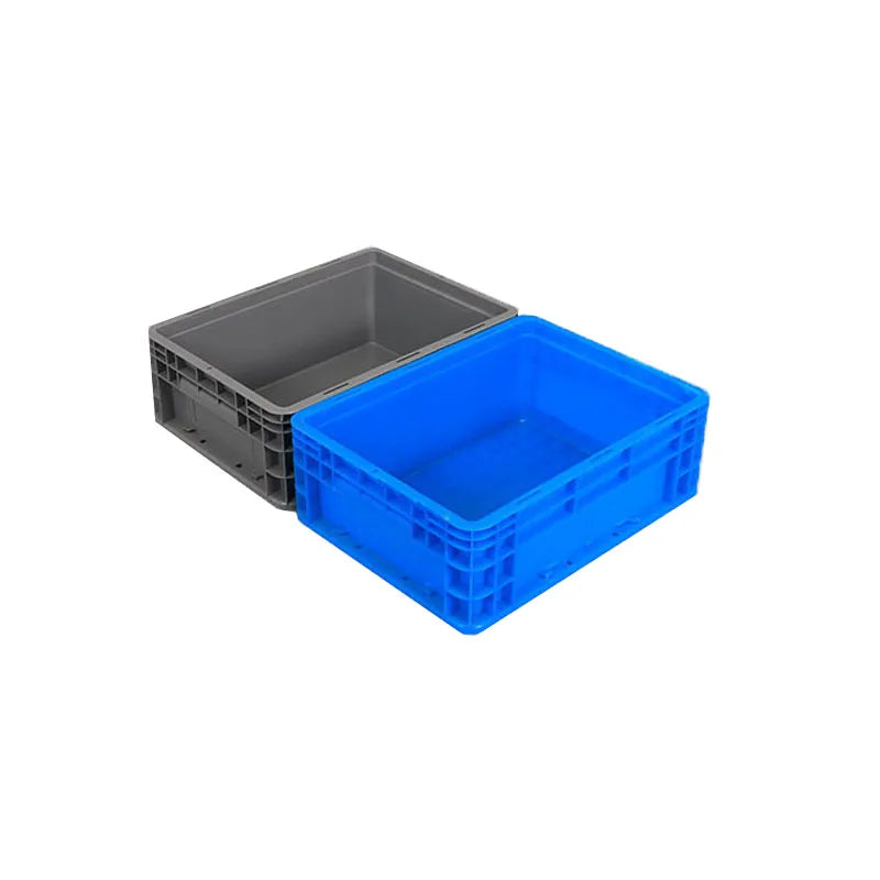 Recyclable Solid Style Stackable Plastic Crate Storage Boxes Bins Efficient Storage Solution