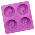 4 Holes DIY Handmade Sun & Moon Face Silicone Soap Molds for Soap Making Bath Bomb Molds for Homemade Lotion Bath Bomb Moulds