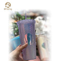 Hot Selling 20 & 30 oz studded Tumbler Cups with Lid and Straw Plastic Tumbler