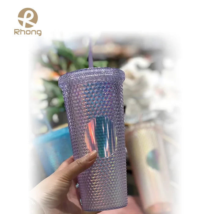 Hot Selling 20 & 30 oz studded Tumbler Cups with Lid and Straw Plastic Tumbler