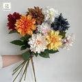 Wholesale High Quality 63cm Artificial Silk Single Stem Dahlia Chrysanthemum Flower for Wedding Party Home Decoration