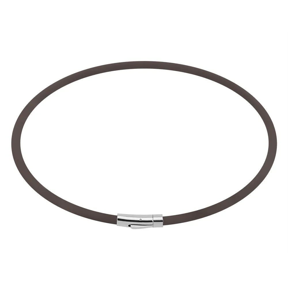 Waterproof Silicone Anion 5mm Thick Cord Necklace Jewelry Guangdong China Manufacturer Wholesaler