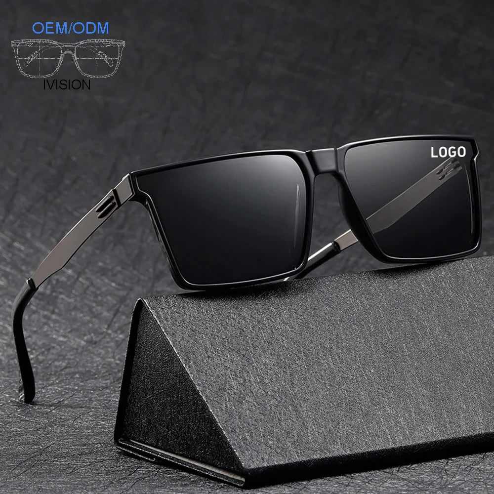 Men's New Fashion Sunglasses Custom Logo Hot Selling Outdoor Sun Protection with Polarized Tac Lenses Metal Glasses