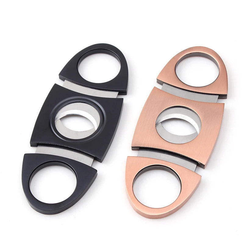 Wholesale High Quality Bronze Brushed Cigar Scissors Black Stainless Steel Cigar Cutter