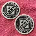 2mm Thickness Felt Embroidery Patchdie Cut Round Shape Embossed Embroidery Emblem for Shoulder