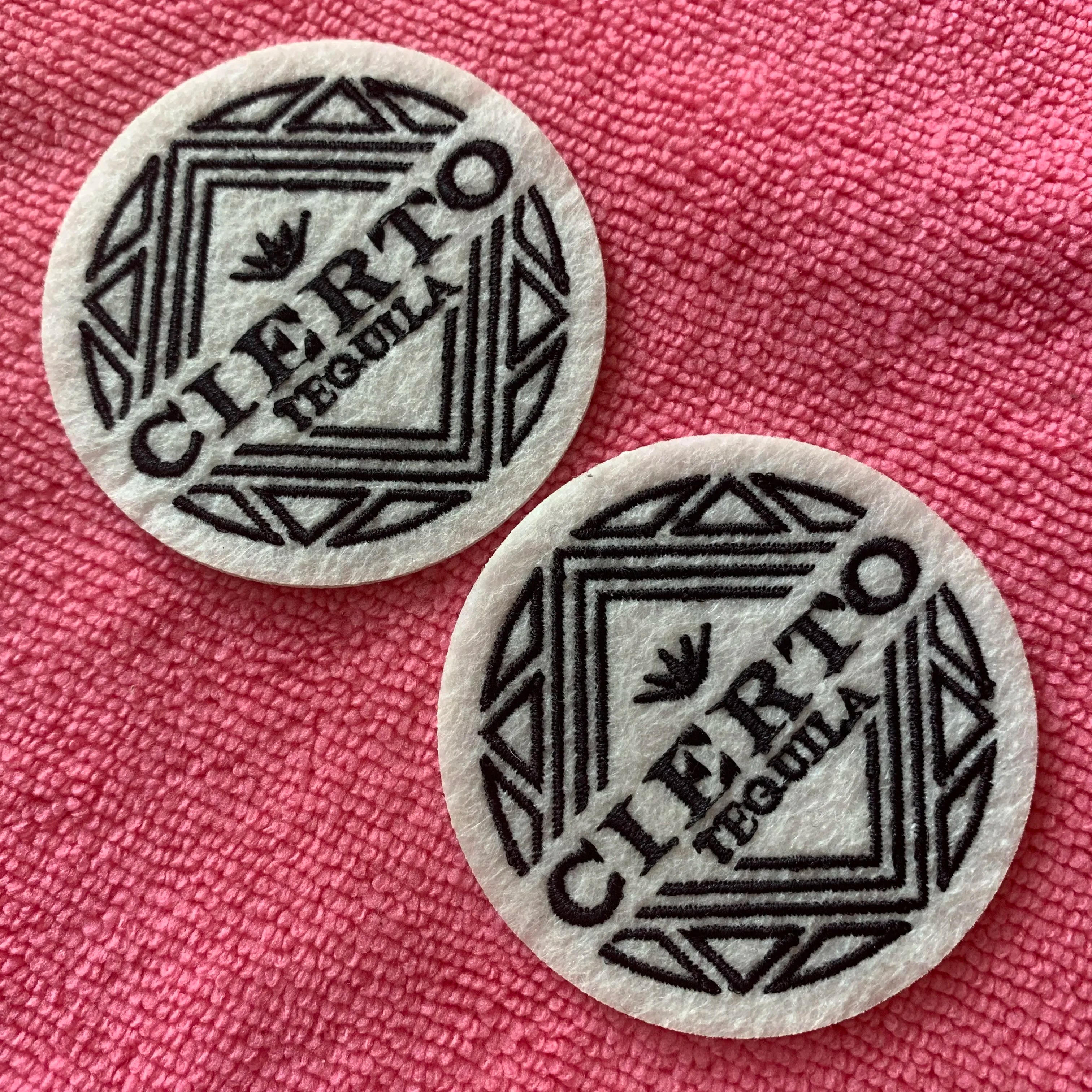 2mm Thickness Felt Embroidery Patchdie Cut Round Shape Embossed Embroidery Emblem for Shoulder
