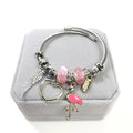 4 Colors Women Charm Beads Crystal Bracelets Swan Flamingos Pendant Animal Designs Luxury Cheap Charms Bracelets