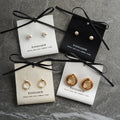PandaSew Custom Logo Cotton Jewelry Package Earring Holder Fabric Cards Tags Hanging Earring Cards
