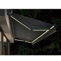Wholesale Custom Motorized Retractable Awning with LED Light Full Cassette Sunshade Folding Arm for Patio Outdoor Shade