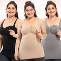 High Quality Women's Breastfeeding Tank Top Seamless Maternity Nursing Camisole Breathable Solid Pattern Logo Cup Dropshipping