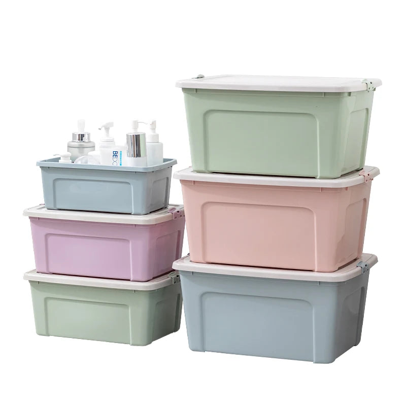 Large Rectangle PP Plastic Storage Box with Lid 13.5L Durable Eco-friendly Multifunction Office & Household Sundries Organizer