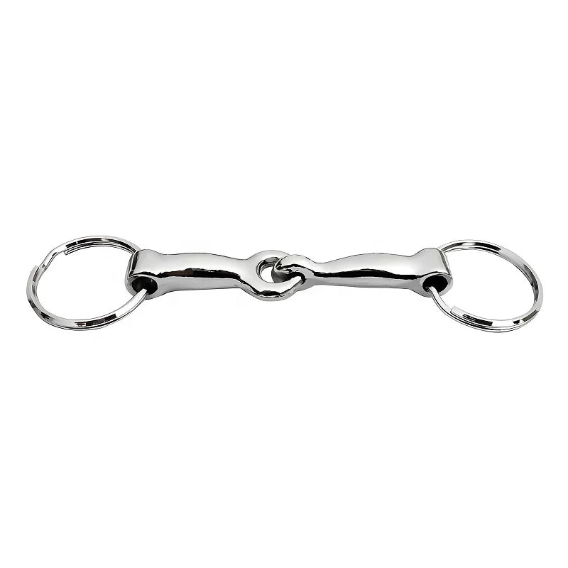 Horshi in Stock Silver Plated Alloy Key Ring Equestrian Lover Horse Snaffle Bit Key Chain