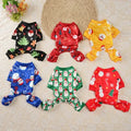 Christmas Pet Clothes Wholesale Lovely Snowman Print Pajamas Pet Clothes for Dogs Cats