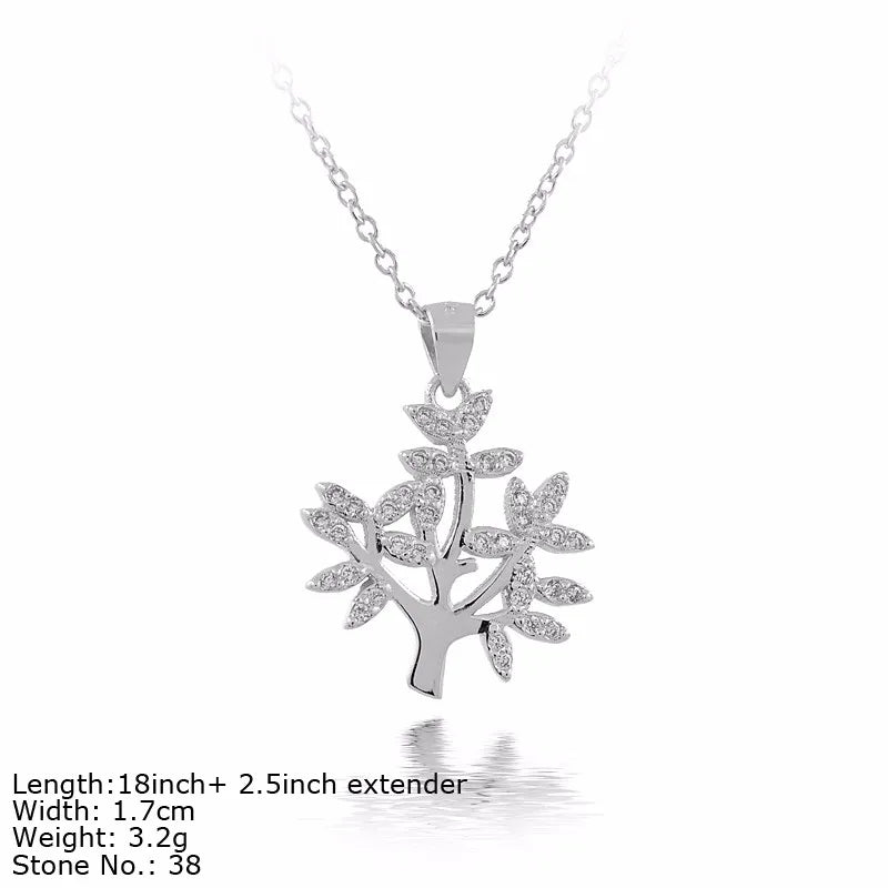 Fashion Jewelry Necklaces Tree of Life Pendant Necklace Sterling Silver Necklace 925 Silver Jewelry