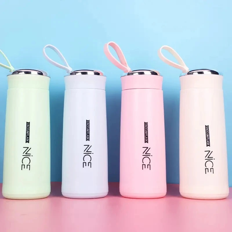 Wholesale Nice Glass Liner 400ml Creative Water Bottle BPA Free Advertising Gift Thermo Glass Water Bottle