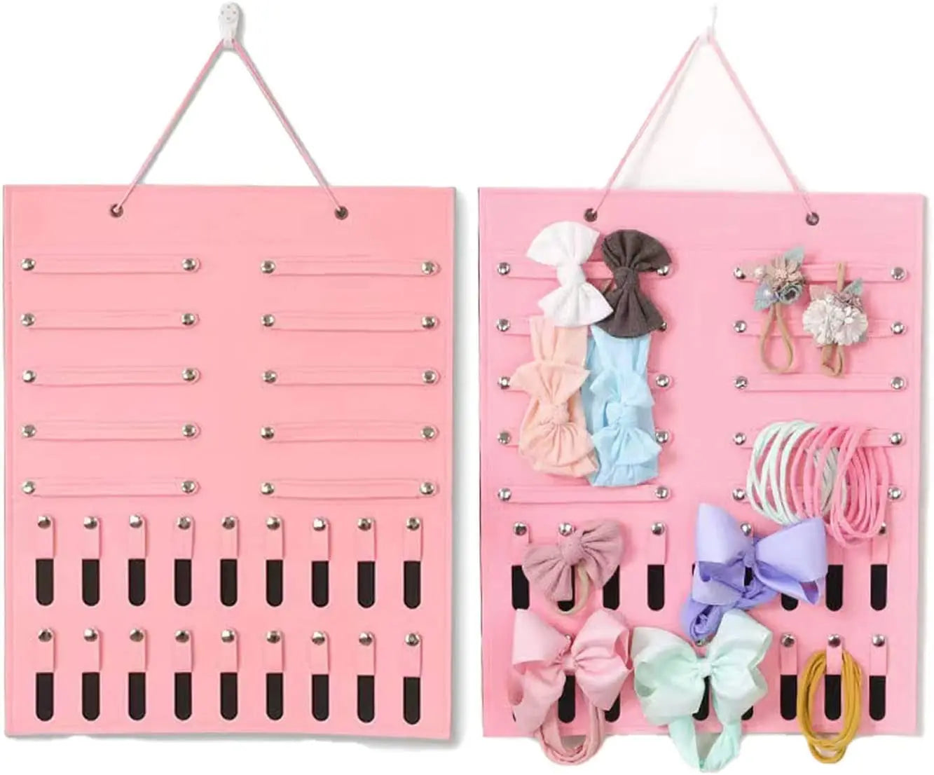 Headband Storage Holder Wall Hanging Hair Bow Jewelry Sunglasses Organizer Felt Hanging Rack Hanging Headbands Organizer