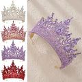 Miallo Luxury Colorful Bridal Headpiece Wedding Hair Accessories Rhinestone Crystal Crown and Tiaras for Women