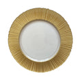 Factory Sales Luxury Simple Lead-Free Crystal Clear Eco-Friendly Handpainted Charger Glasses Wide Gold Rim Pattern Dishes 50pcs