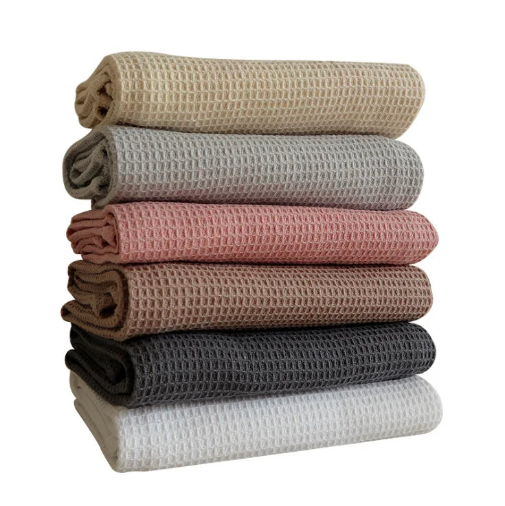 100% Cotton Solid Color Waffle Woven Design Tea Towels