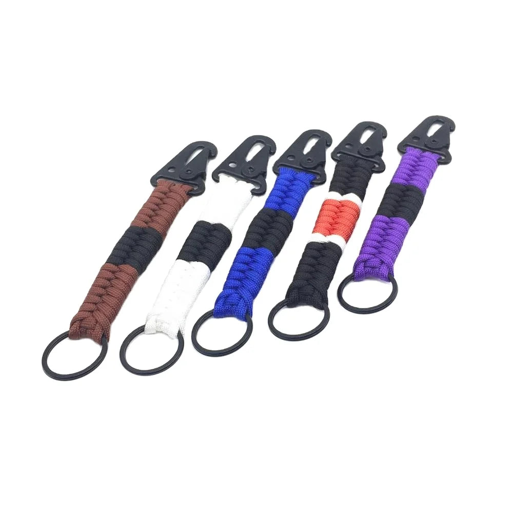 Fire Starter Dacroon/Nylon Parachute Cord Keychain-Portable for Ultralight Backpacking & Adventure Camping