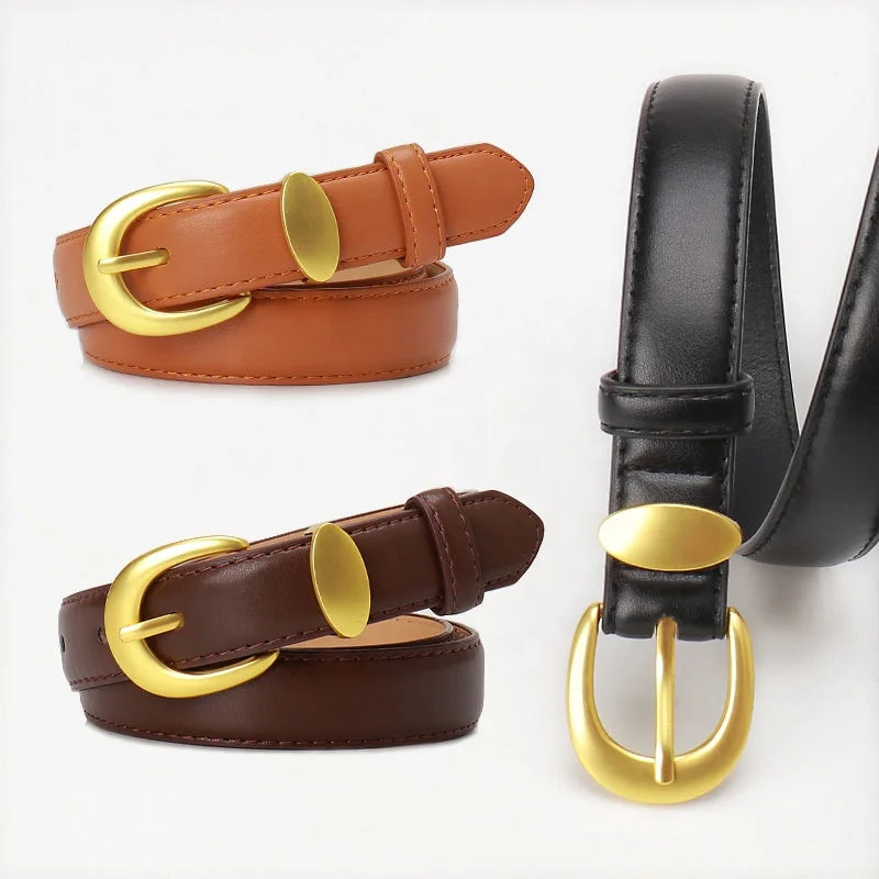 Fashion Women's Belts Alloy Buckle Material Waist Usage the Belt for Ladies Factory Direct Sales Customized Belt