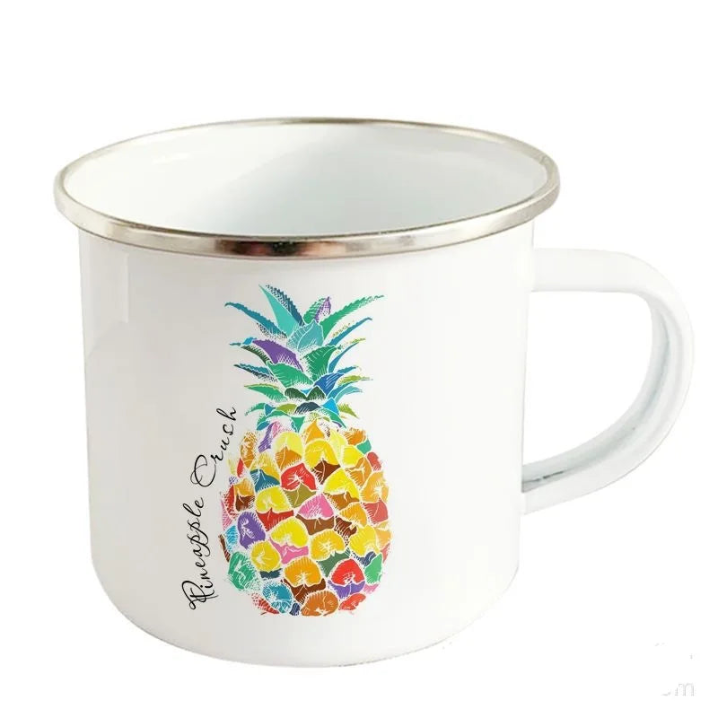 Stock 12oz Sublimation Enamel Mug Custom Metal Camp Mug Enamel Cup White Sublimation Blanks Enamel Mugs