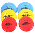 DM 6-Piece ABS Plastic Flying Disc Set-Sport Disc for Beach Backyard Lawn & Park Use-Great for Ages 8+