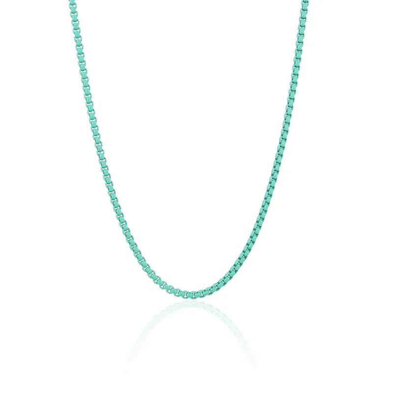Vintage Stainless Steel Love Heart Chain Necklace Choker Necklace for Women