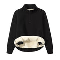 Wholesale Men's Winter Sherpa Lined Warm Fleece Half Zip up Sweatshirt Sport Wear Jacket Casual Outdoor Activities Hoodies