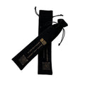 Customized Logo 6*27 cm Black Velvet Drawstring Eyebrow Pencil Pouches Straw Bags