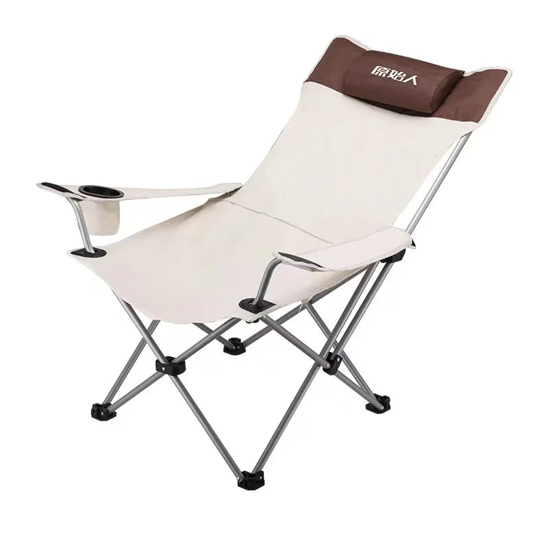 Moon Outdoor Ultra-Light Aluminium Alloy Portable Folding Chair Adjustable Backrest Camping Beach Sketching Outdoor Furniture