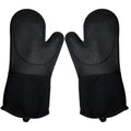 BPA-Free Silicone Oven Mitts Heat Resistant Kitchen Gloves Long Cotton BBQ Oven Gloves with Thick Cotton Liner