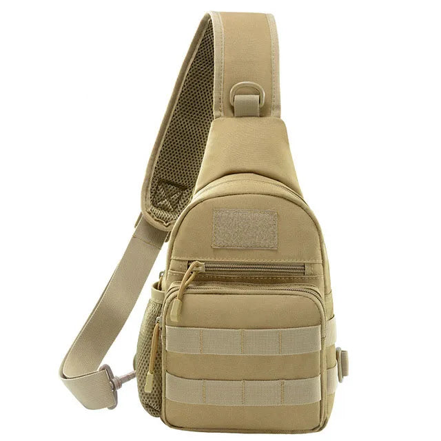 Custom logo Waterproof Sling Crossbody Shoulder Bag Tactical Camo Chest Bag with Water Bottle Pack