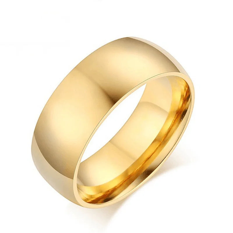 2025 Hot 8mm Wide 2mm Thick Wedding Rings Muti Color Titanium Steel Rings for Women