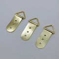 20x66mm Triangular Ring Double-hole Metal Iron Gold Brass-plated Photo Album Picture Frame Hanger Wall Hook Box