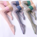 Sexy Transparent Stockings Sheer Blue Socks Green Stockings Women Sexy Black Long Sock