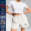 Summer Elastic Waist Sports Pants Casual Shorts Women's American Street Loose Wide-leg Pants Fashion Hot Girls White Shorts