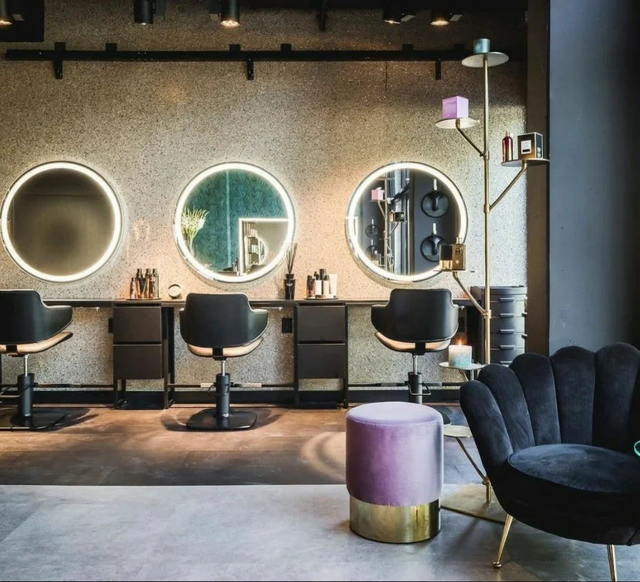 Hair Salon Equipment Mirror Station Wall Mounted Hair Salon Station With Led Mirror