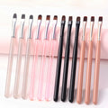Factory Wholesale Large Phototherapy Nail Pen Big Square Nylon Construction Brush with Crimped Ferrule Available Multiple Colors