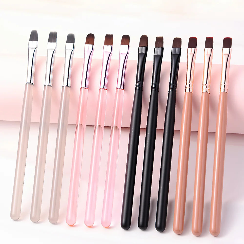 Factory Wholesale Large Phototherapy Nail Pen Big Square Nylon Construction Brush with Crimped Ferrule Available Multiple Colors
