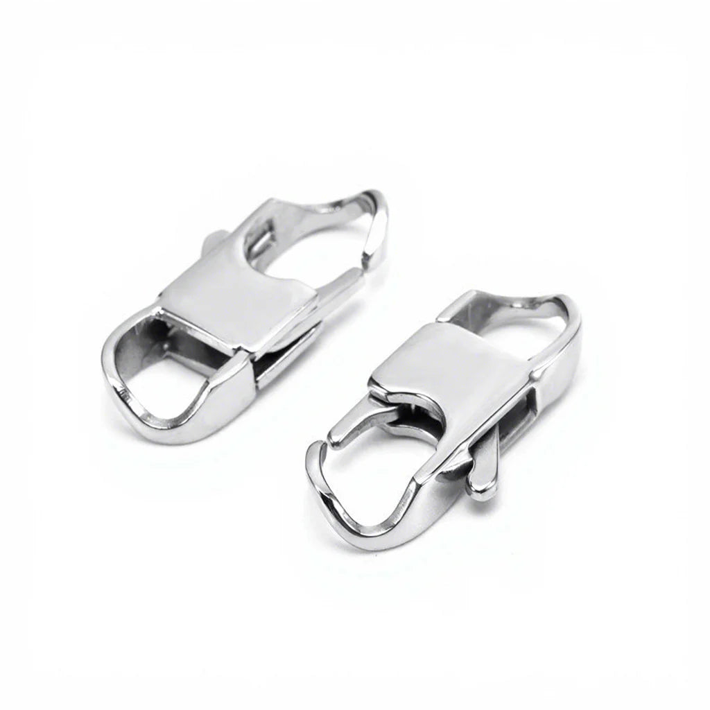 Wholesale Fashion Jewelry DIY Original Color Titanium Steel Lobster Clasp Different Size for Choice 1540067