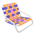Ergonomic Colorful Woven Aluminum Chair - Lightweight Multi-Style & Soft Padded - Perfect for Beach Vibes & Camping Adventures