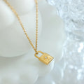 2024 New 18k Gold Plated Stainless Steel Zircon North Star Padlock Lock Pendant Necklace for Women Girl Trendy Jewelry Gift